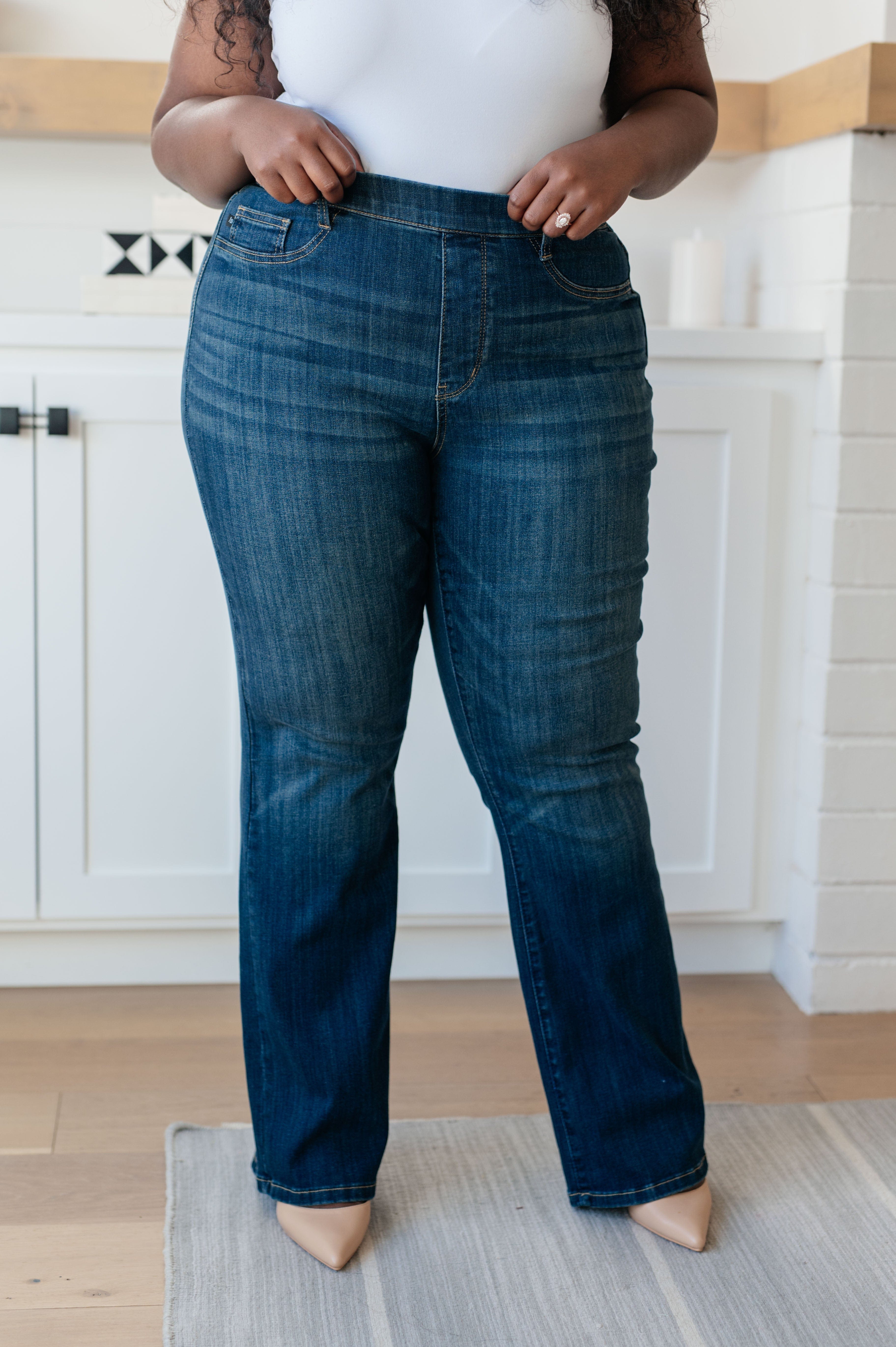 Ricki High Rise Pull On Slim Bootcut Jeans-Womens-Stay Foxy Boutique, Florissant, Missouri