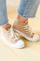 Run Me Down Velvet High Tops in Tan-Womens-Stay Foxy Boutique, Florissant, Missouri