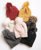 Pom Beanie with Faux Sherpa Lining-Stay Foxy Boutique, Florissant, Missouri