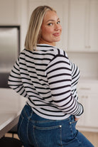 Self Improvement V-Neck Striped Sweater-Womens-Stay Foxy Boutique, Florissant, Missouri