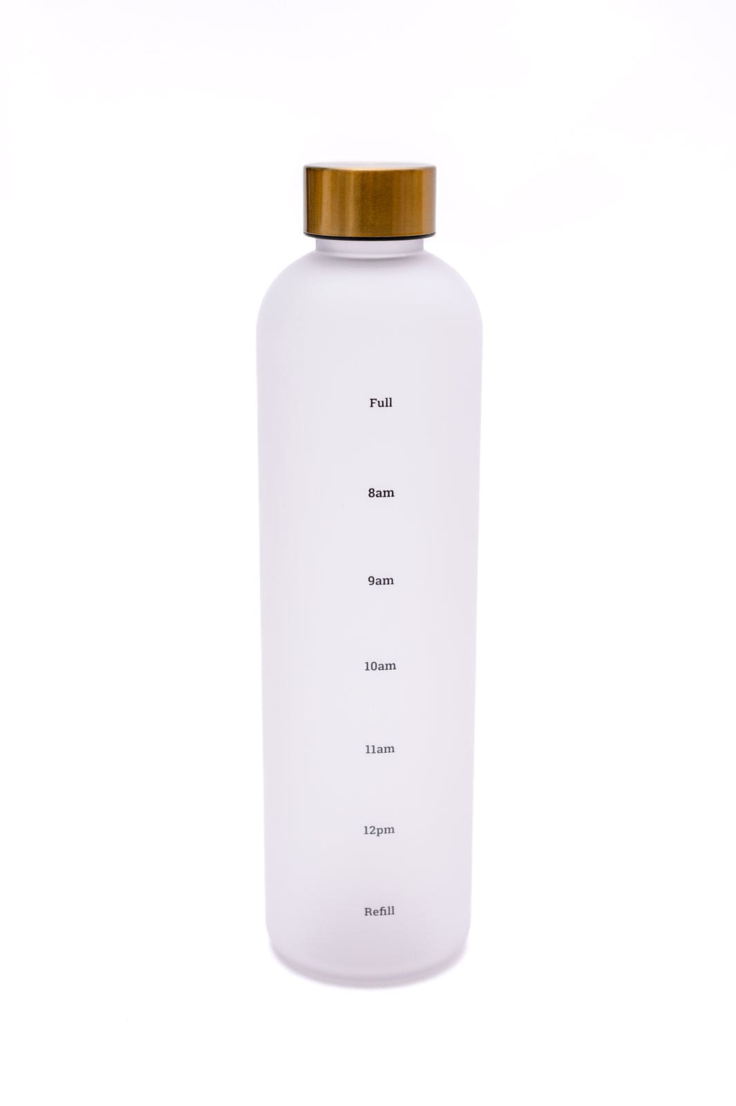 Sippin' Pretty 32 oz Translucent Water Bottle in White & Gold-Womens-Stay Foxy Boutique, Florissant, Missouri