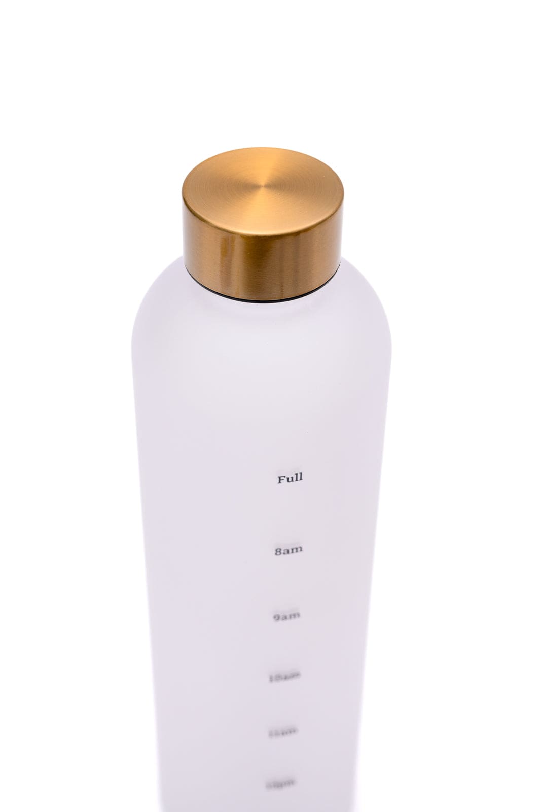 Sippin' Pretty 32 oz Translucent Water Bottle in White & Gold-Womens-Stay Foxy Boutique, Florissant, Missouri