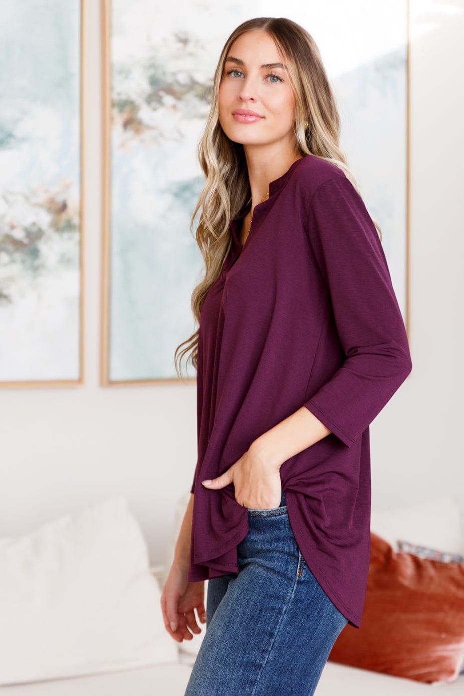 So Outstanding Top in Dark Magenta-Tops-Stay Foxy Boutique, Florissant, Missouri