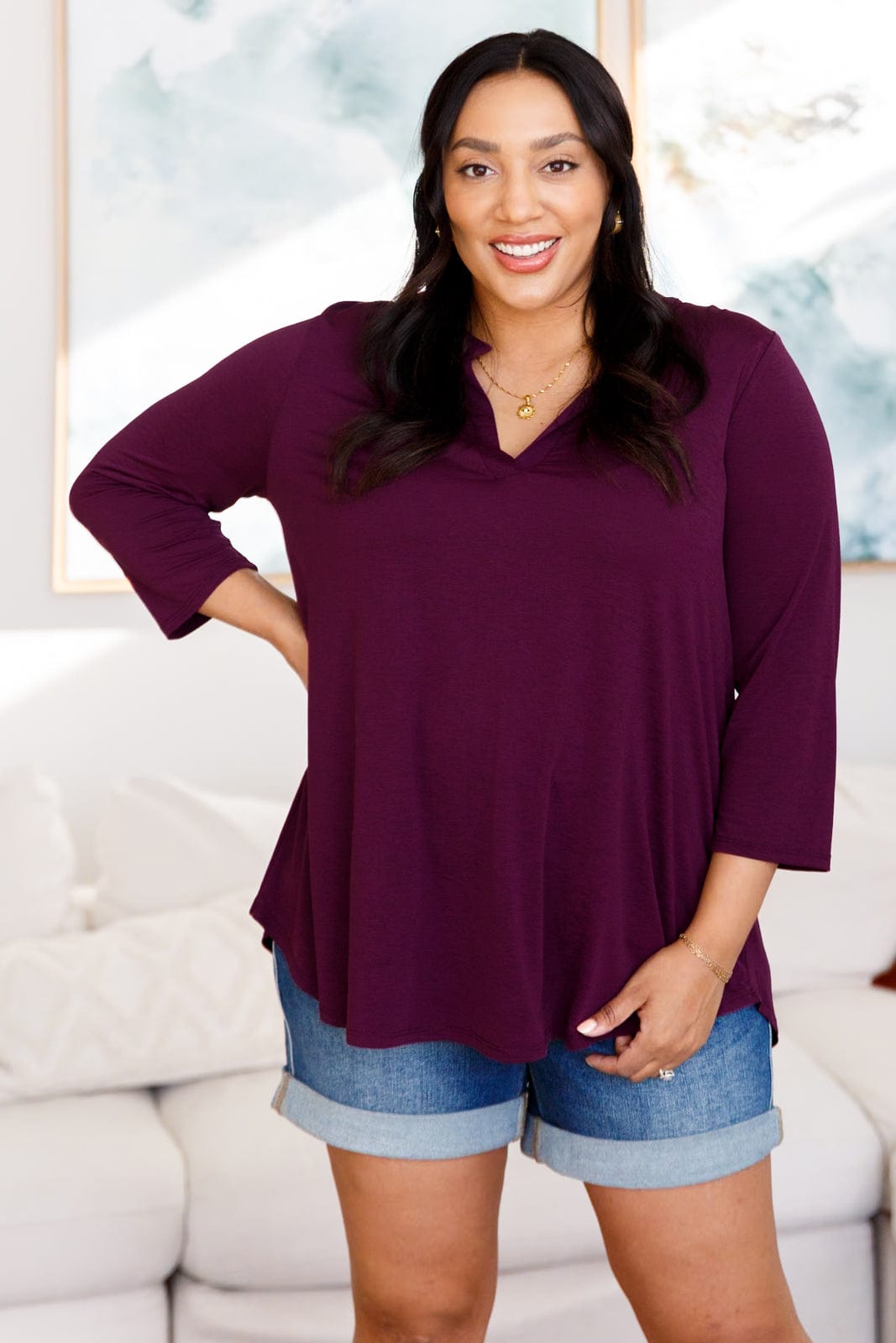 So Outstanding Top in Dark Magenta-Tops-Stay Foxy Boutique, Florissant, Missouri