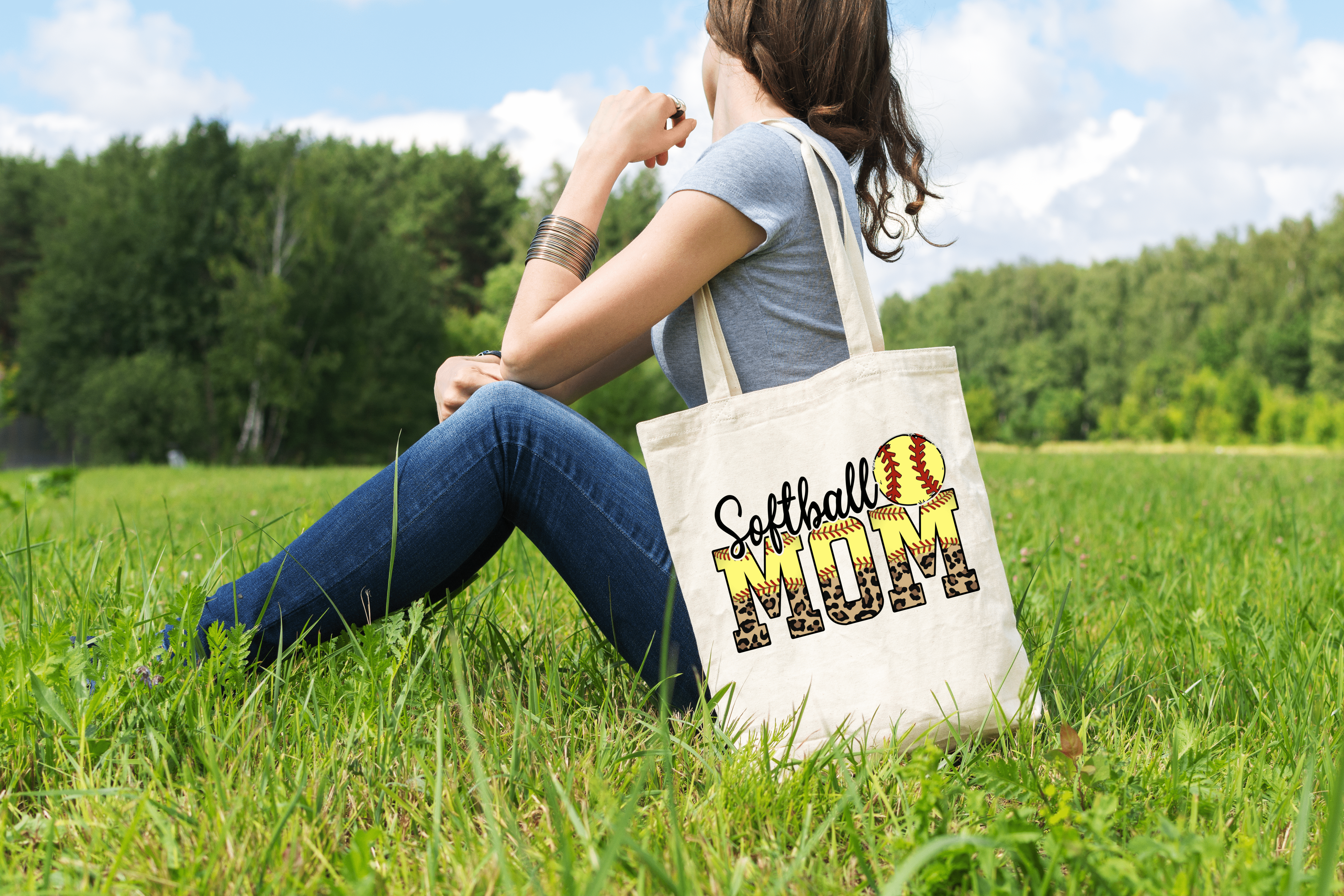 Softball Mom Canvas Tote Bag-Stay Foxy Boutique, Florissant, Missouri