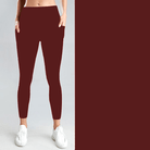 Solid Wine Leggings-Stay Foxy Boutique, Florissant, Missouri