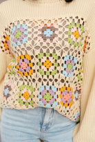 Square Dance Granny Square Sweater-Womens-Stay Foxy Boutique, Florissant, Missouri