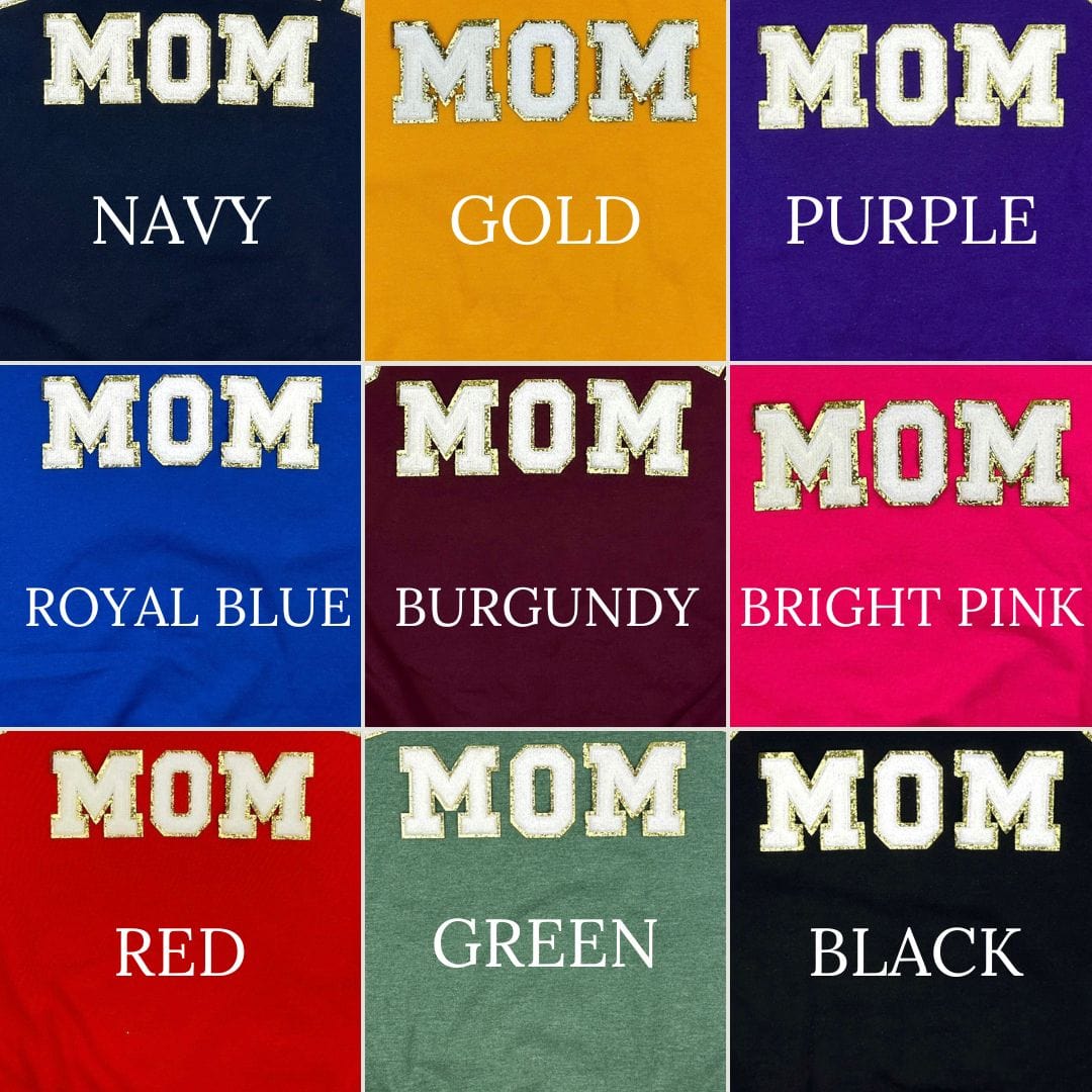PREORDER: Baseball Mom Chenille Patch Sweatshirt-Womens-Stay Foxy Boutique, Florissant, Missouri