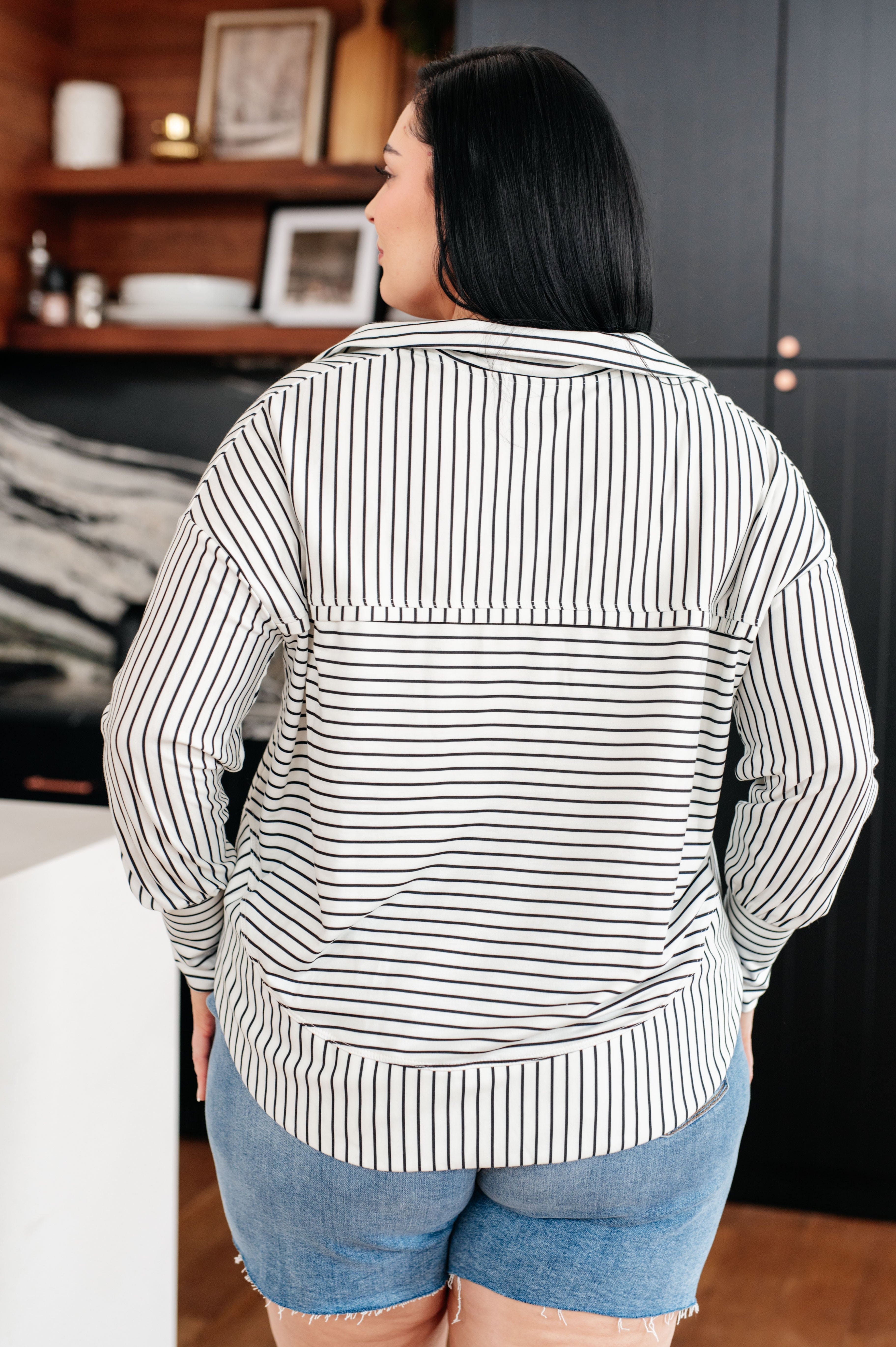 Striped Serendipity Pullover-Womens-Stay Foxy Boutique, Florissant, Missouri