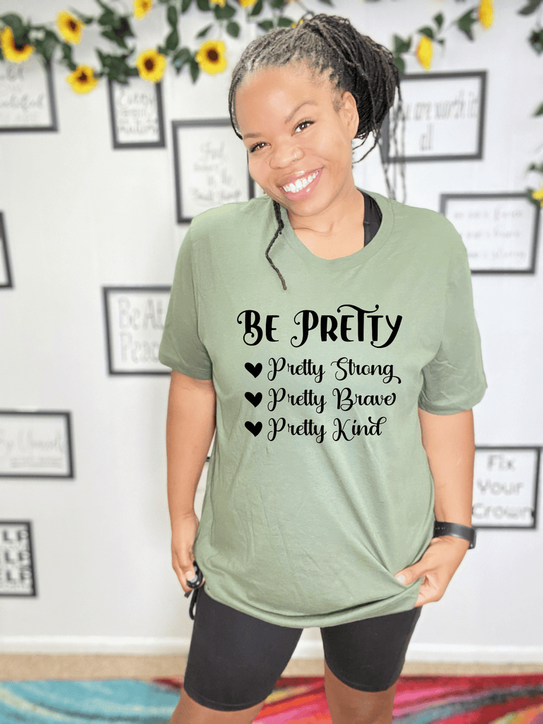 Be Pretty Graphic T-Graphic Tee-Stay Foxy Boutique, Florissant, Missouri