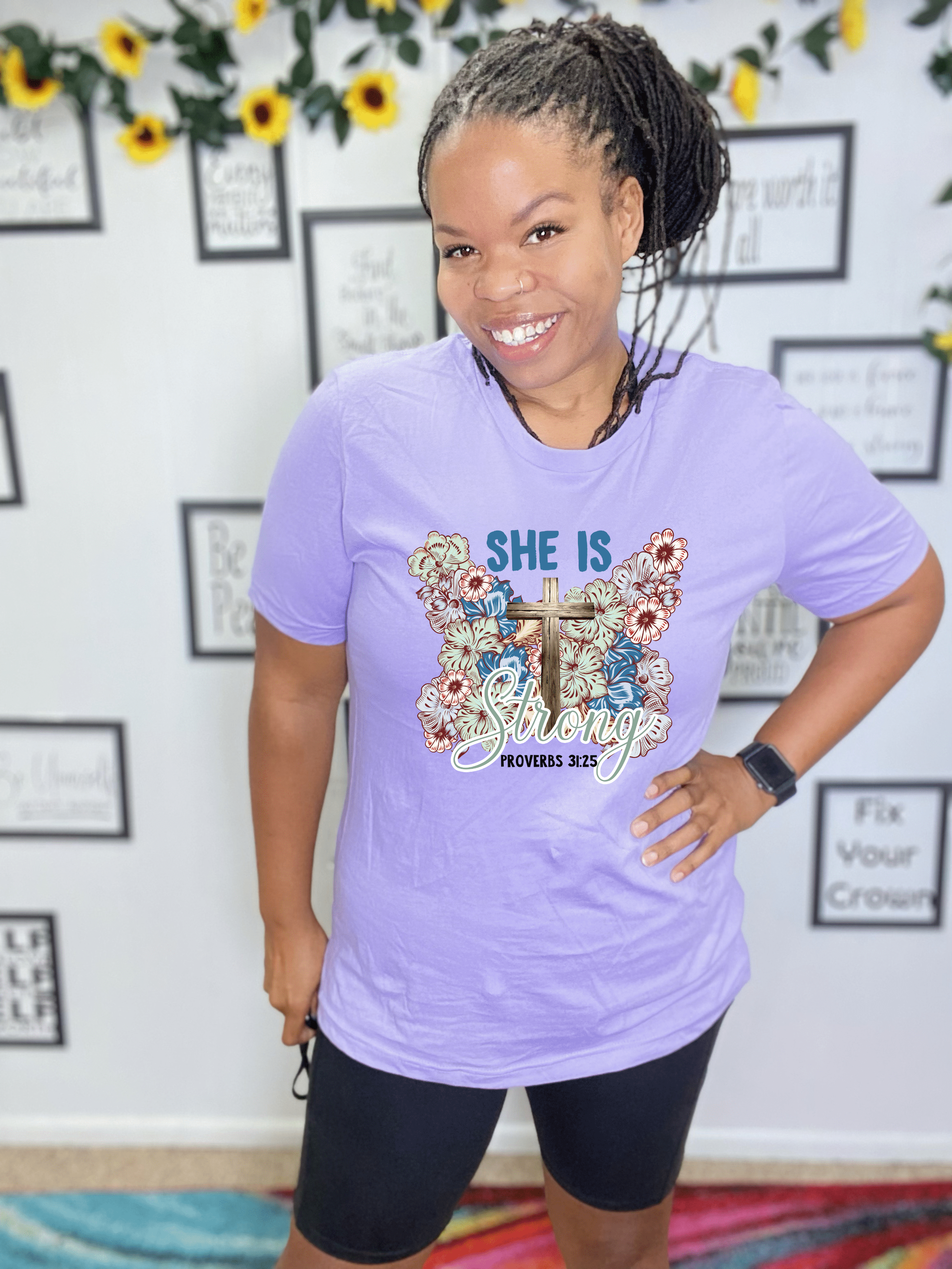She Is Butterfly Graphic T-Graphic Tee-Stay Foxy Boutique, Florissant, Missouri