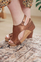 Walk This Way Wedge Sandals in Antique Bronze-Womens-Stay Foxy Boutique, Florissant, Missouri