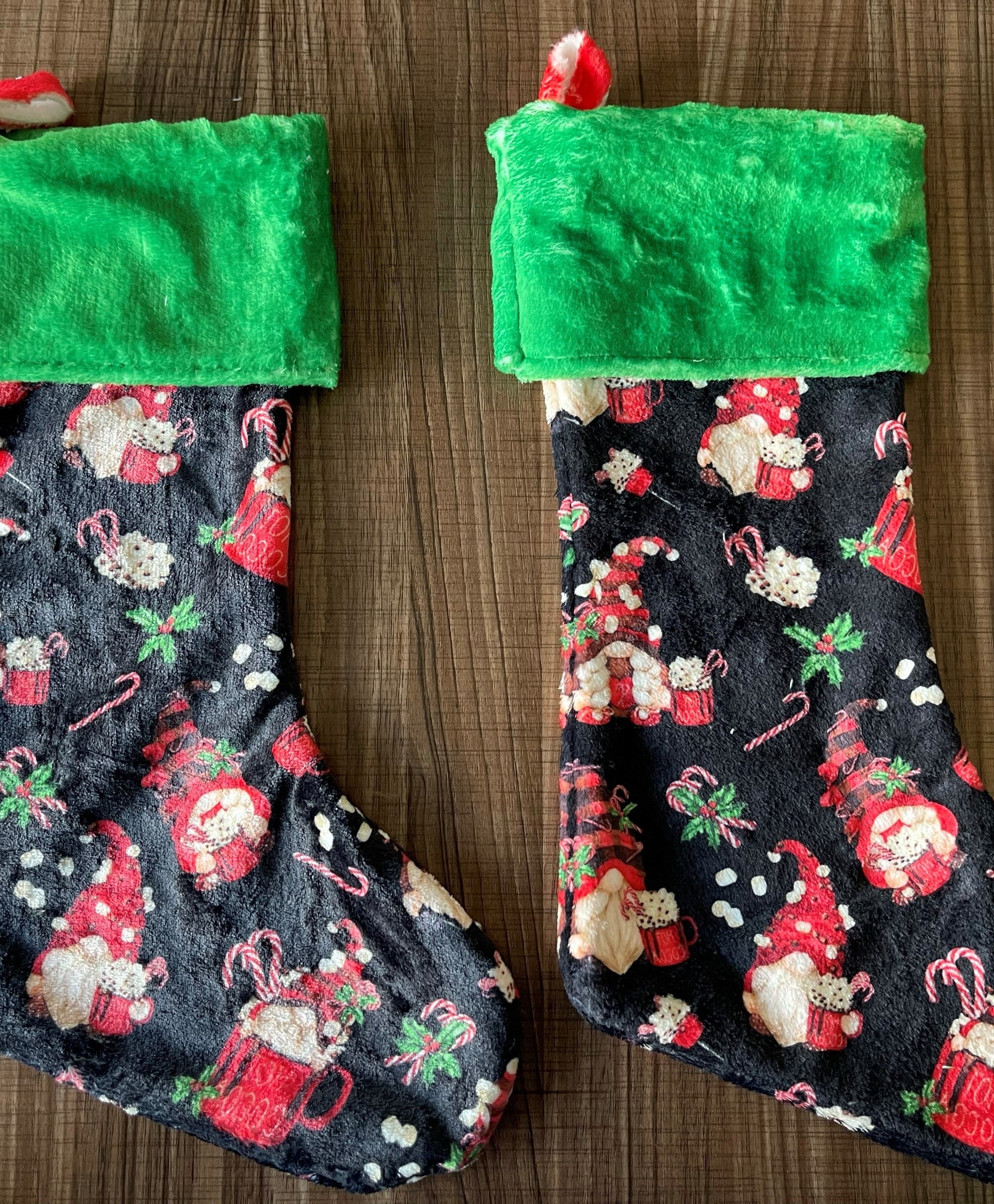 XMAS STOCKINGS-HOLIDAY GREEN FRIENDS-Stay Foxy Boutique, Florissant, Missouri