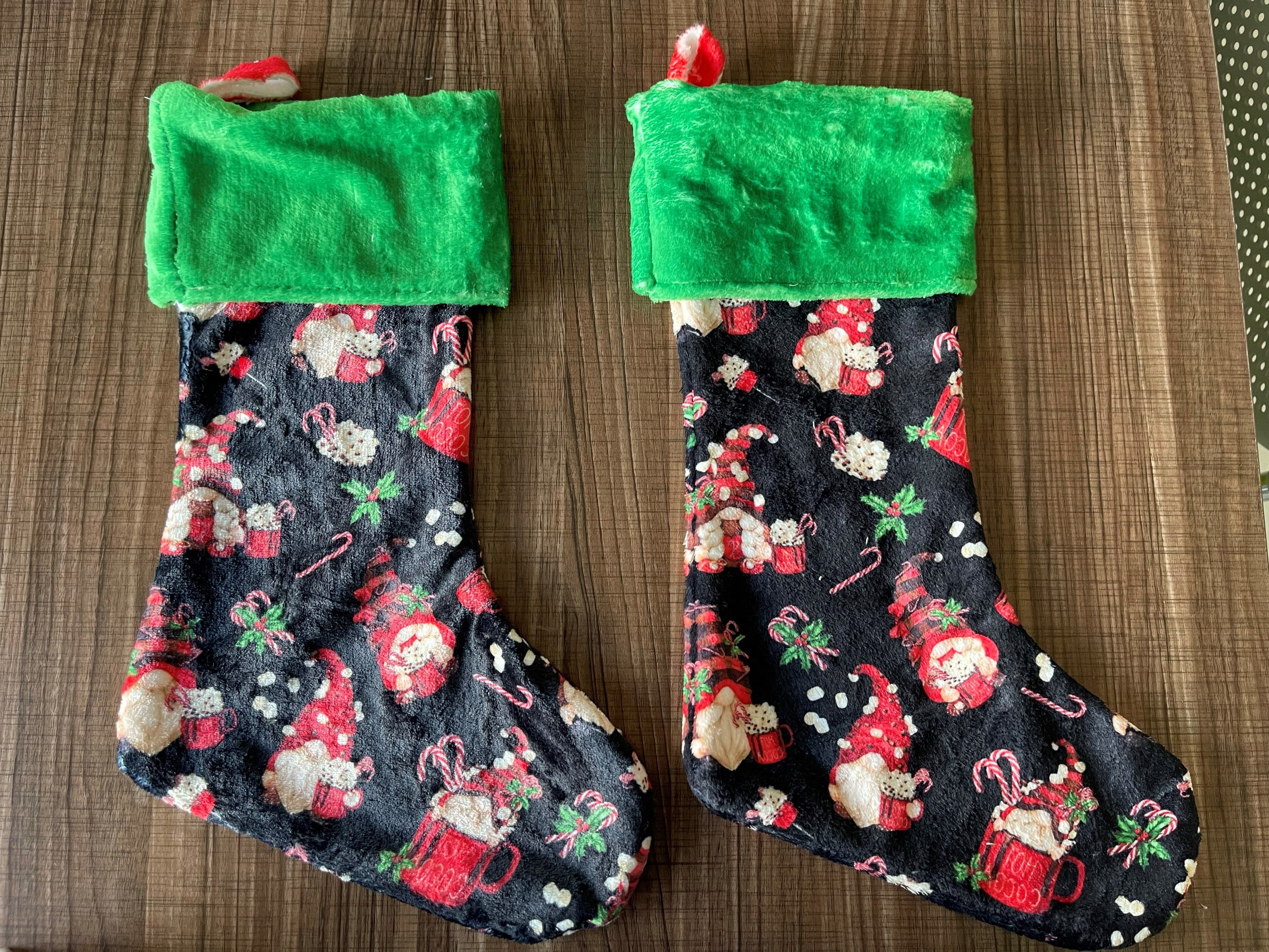 XMAS STOCKINGS-HOLIDAY GREEN FRIENDS-Stay Foxy Boutique, Florissant, Missouri