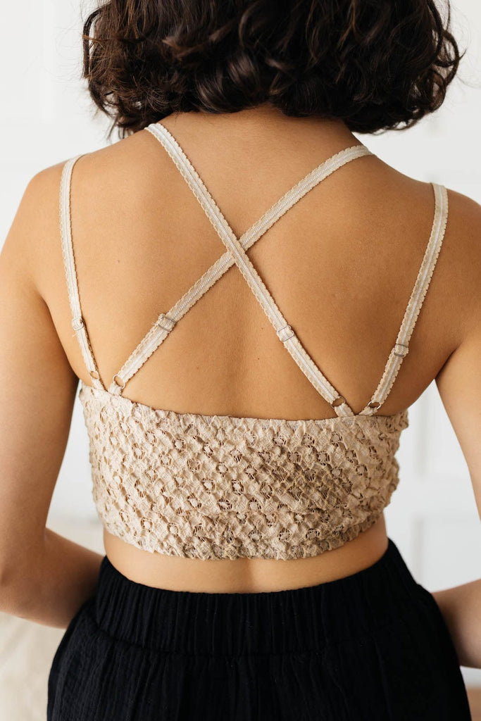 Live In Lace Bralette in Taupe-Womens-Stay Foxy Boutique, Florissant, Missouri