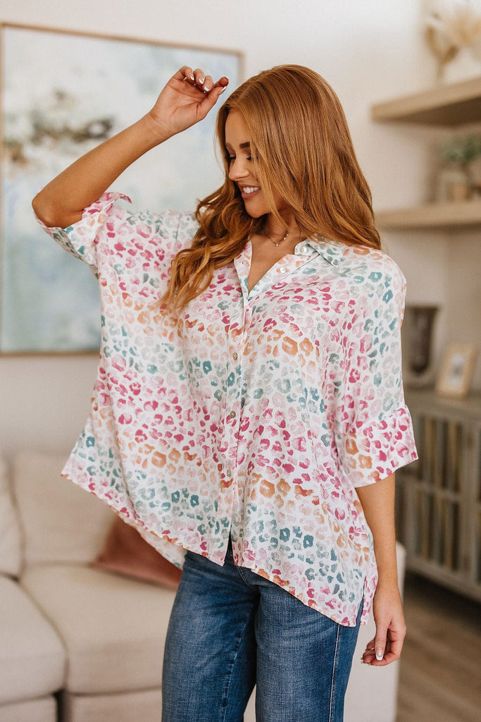 Wild Rainbow Blouse-Womens-Stay Foxy Boutique, Florissant, Missouri