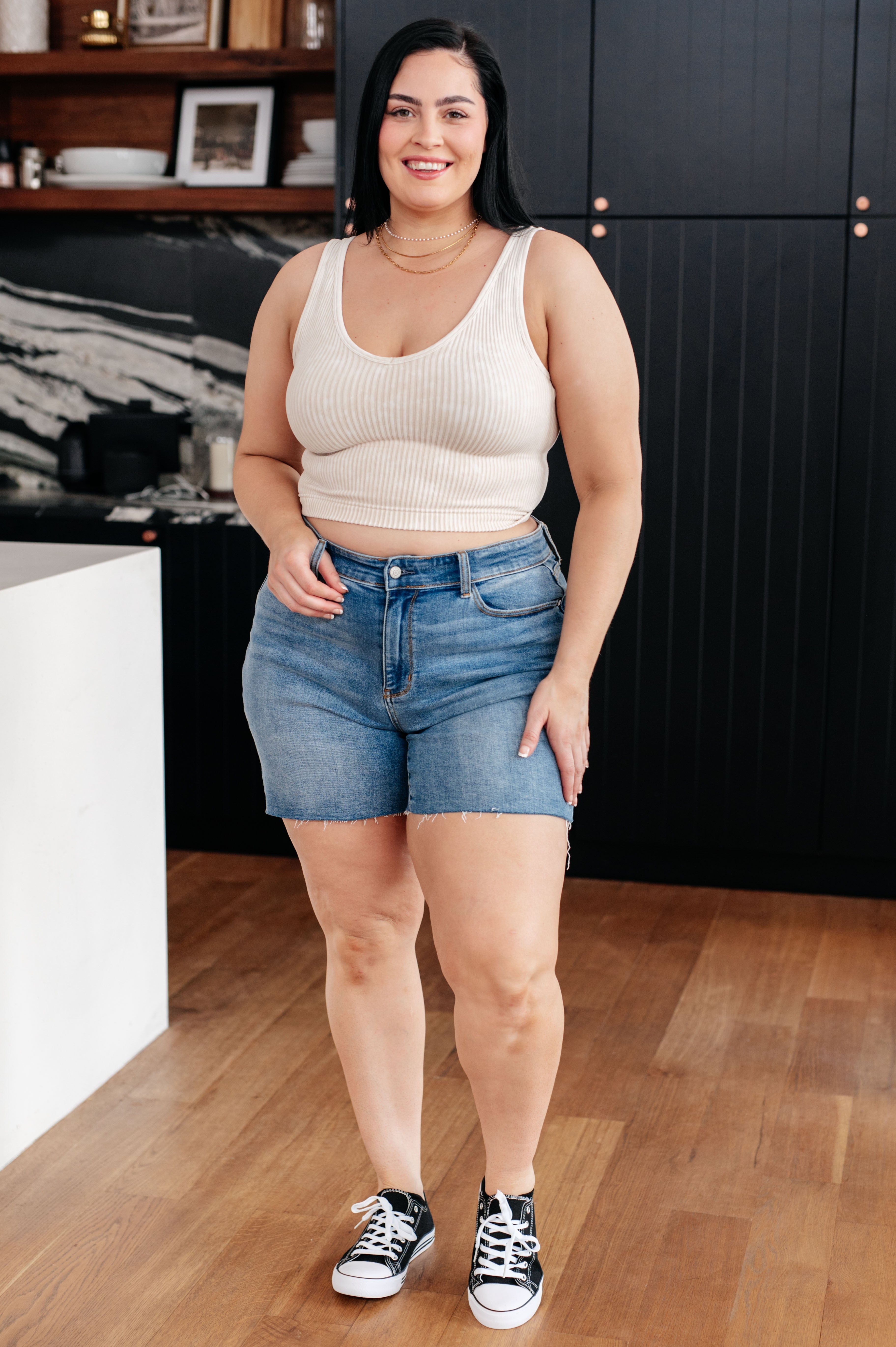 Willa High Rise Cutoff Shorts-Womens-Stay Foxy Boutique, Florissant, Missouri