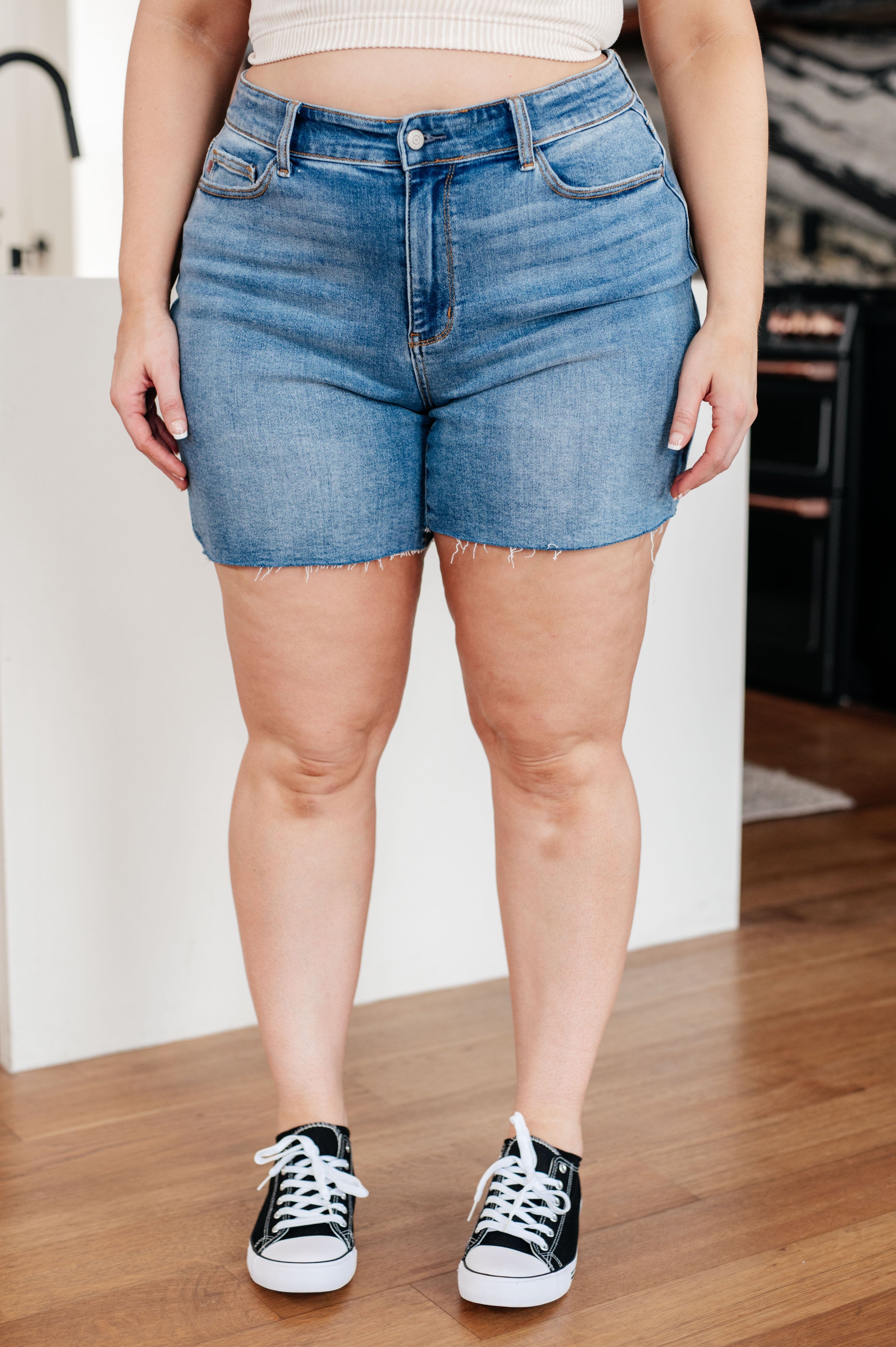 Willa High Rise Cutoff Shorts-Womens-Stay Foxy Boutique, Florissant, Missouri