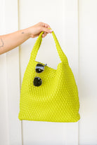 Woven and Worn Tote in Citron-Womens-Stay Foxy Boutique, Florissant, Missouri