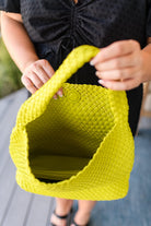 Woven and Worn Tote in Citron-Womens-Stay Foxy Boutique, Florissant, Missouri