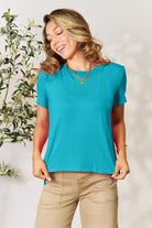 Basic Bae Full Size Round Neck Short Sleeve T-Shirt-Stay Foxy Boutique, Florissant, Missouri