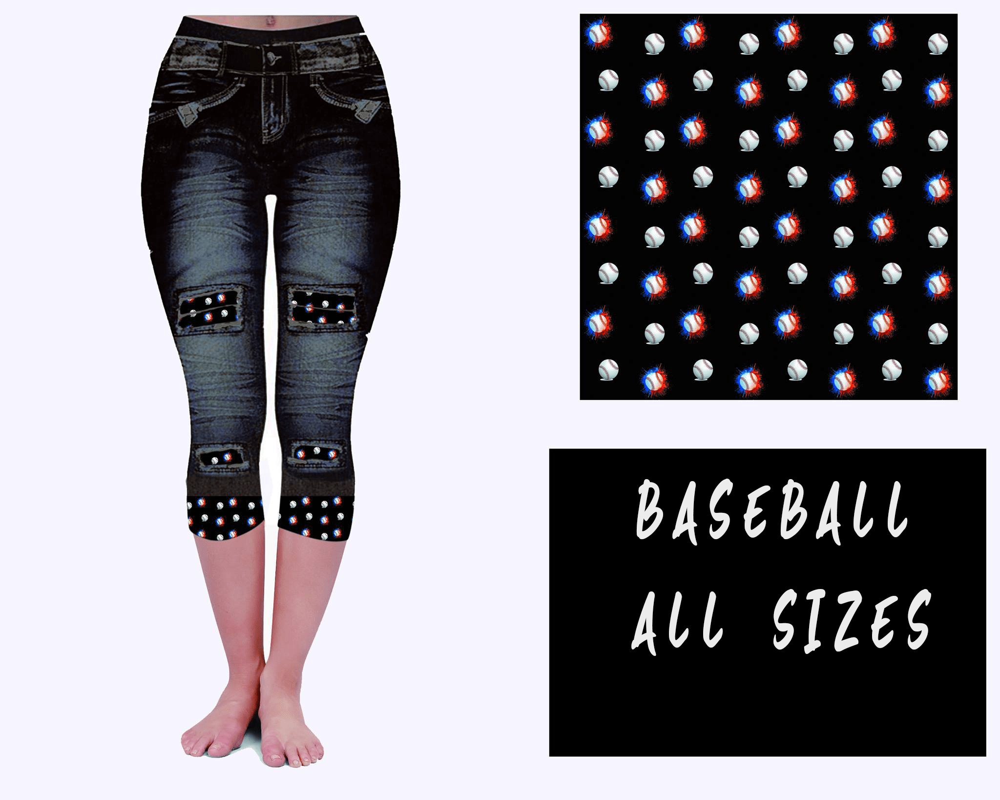 LEGGING JEAN RUN-BASEBALL (ACTIVE BACK POCKETS)-Stay Foxy Boutique, Florissant, Missouri