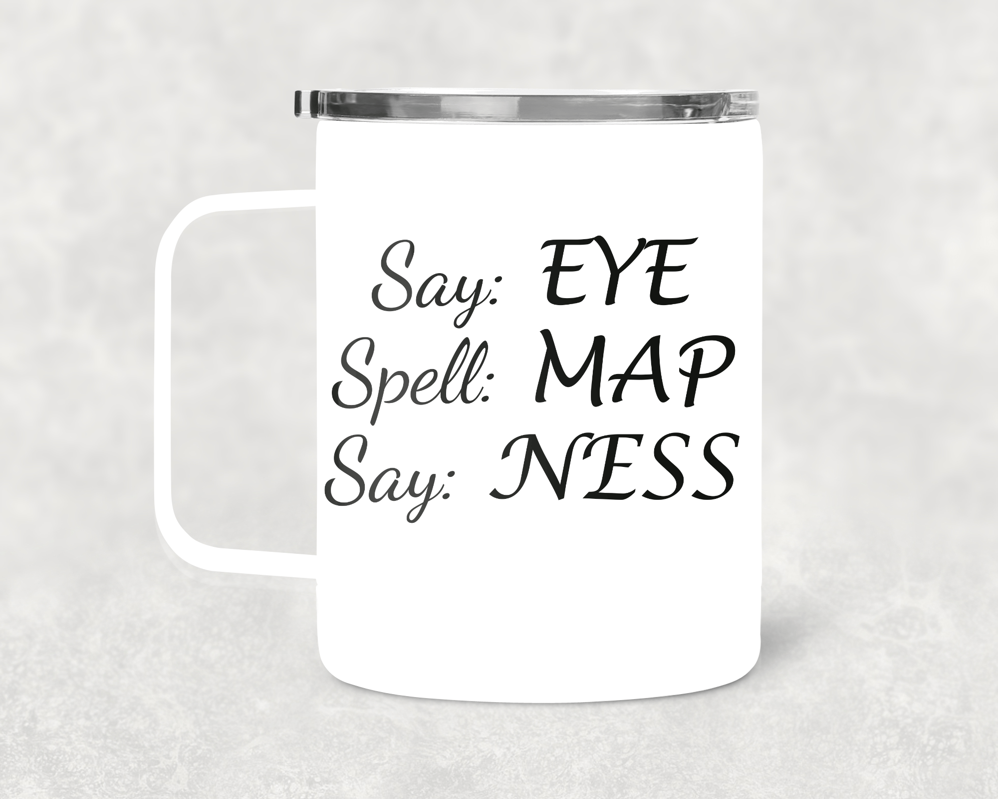 Eye Map Ness Black Mug /Wine Cup-Stay Foxy Boutique, Florissant, Missouri