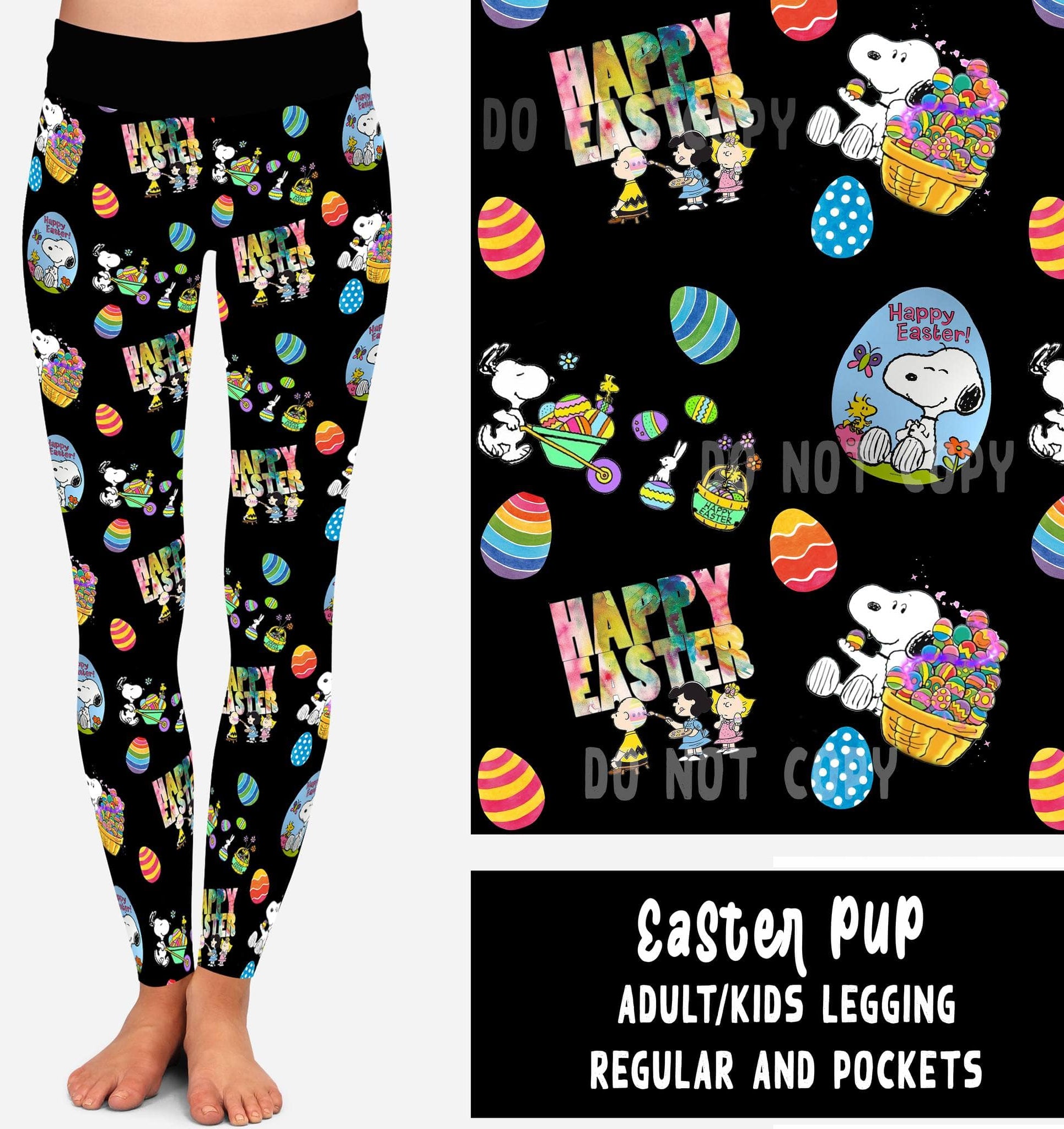 SPRING BASH RUN-EASTER PUP LEGGINGS/JOGGERS-Stay Foxy Boutique, Florissant, Missouri
