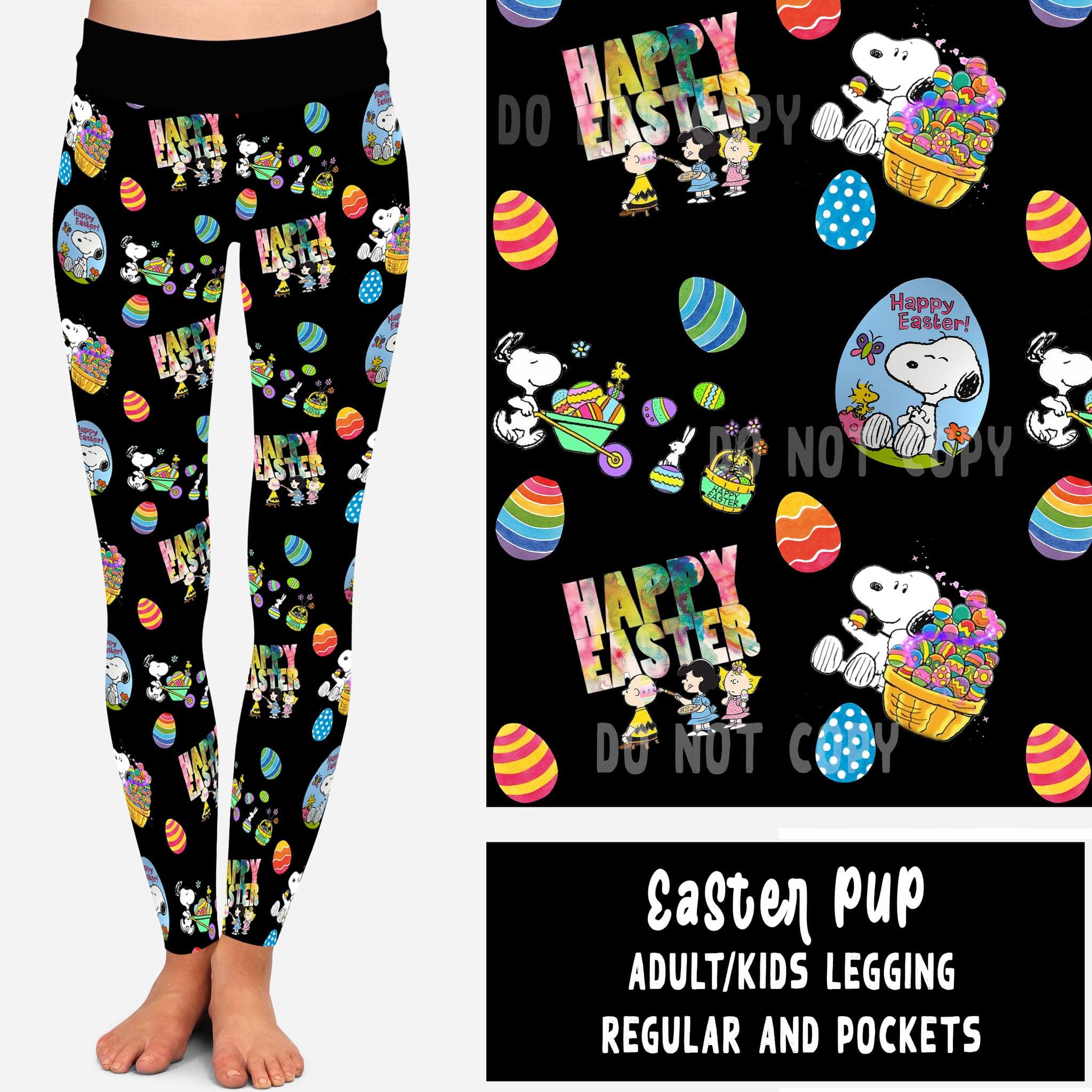 SPRING BASH RUN-EASTER PUP LEGGINGS/JOGGERS-Stay Foxy Boutique, Florissant, Missouri