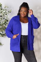 Zenana Full Size Waffle-Knit Open Front Cardigan-Stay Foxy Boutique, Florissant, Missouri