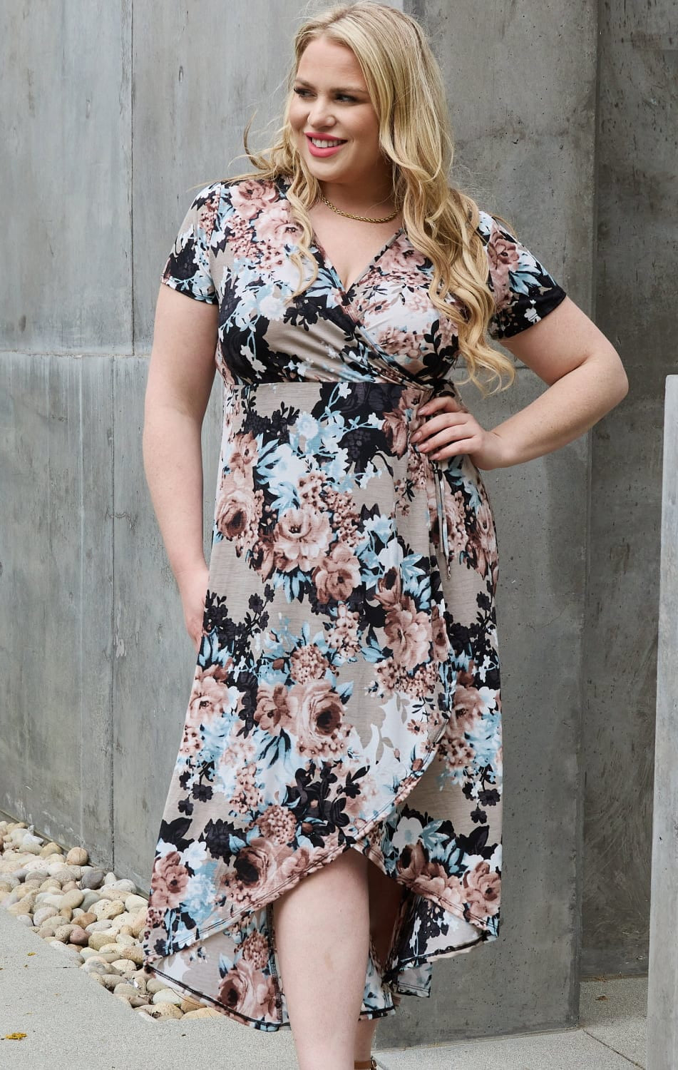 Heimish Give Me Roses Full Size Floral Maxi Wrap Dress-Stay Foxy Boutique, Florissant, Missouri