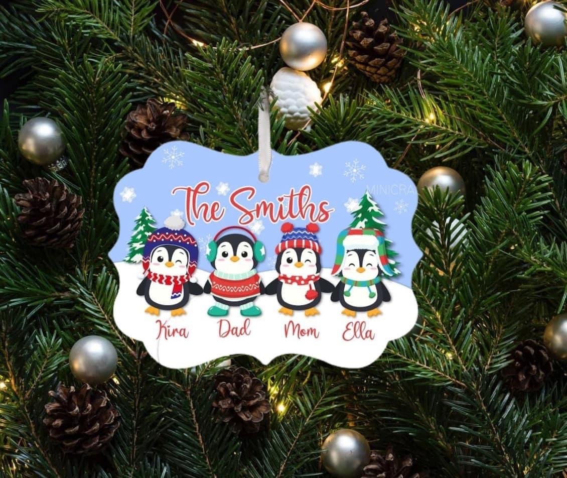 Penguin Family Ornament-Stay Foxy Boutique, Florissant, Missouri