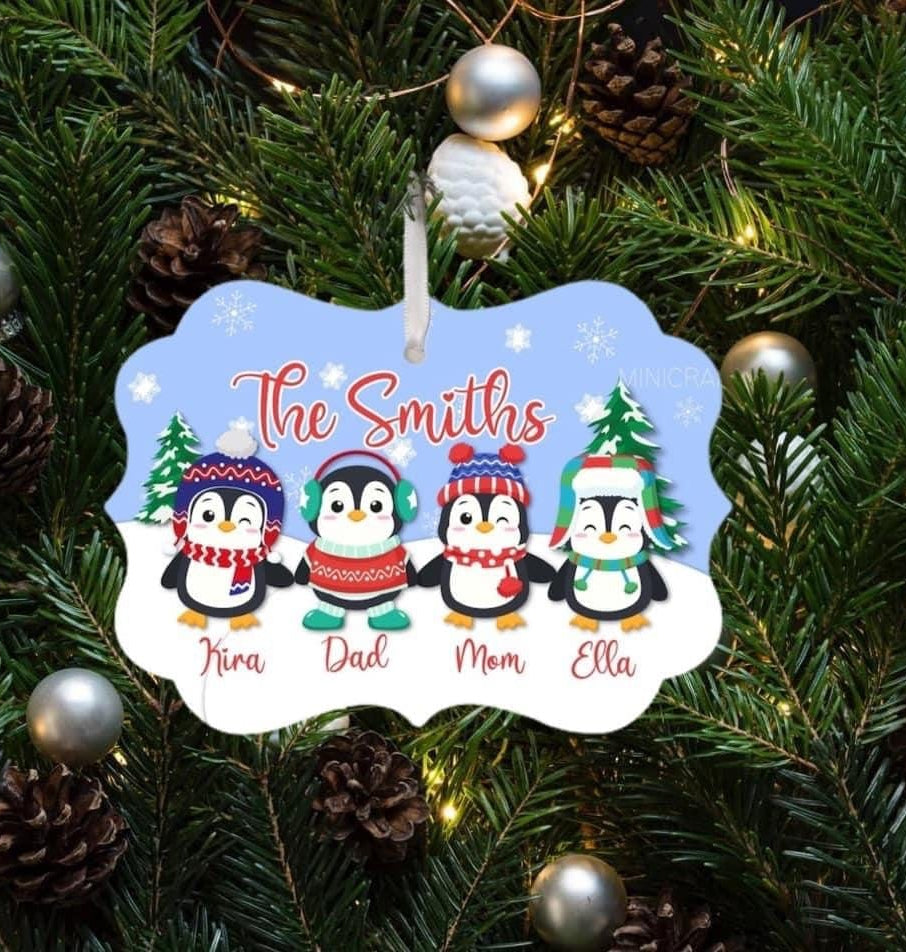 Penguin Family Ornament-Stay Foxy Boutique, Florissant, Missouri