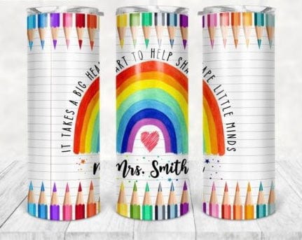 It Takes A Big Heart *your name here* Tumbler-Drinkware-Stay Foxy Boutique, Florissant, Missouri