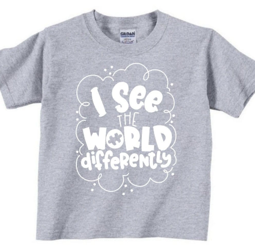 I See The World Differently Toddler and Kid Graphic T-Graphic T-Stay Foxy Boutique, Florissant, Missouri