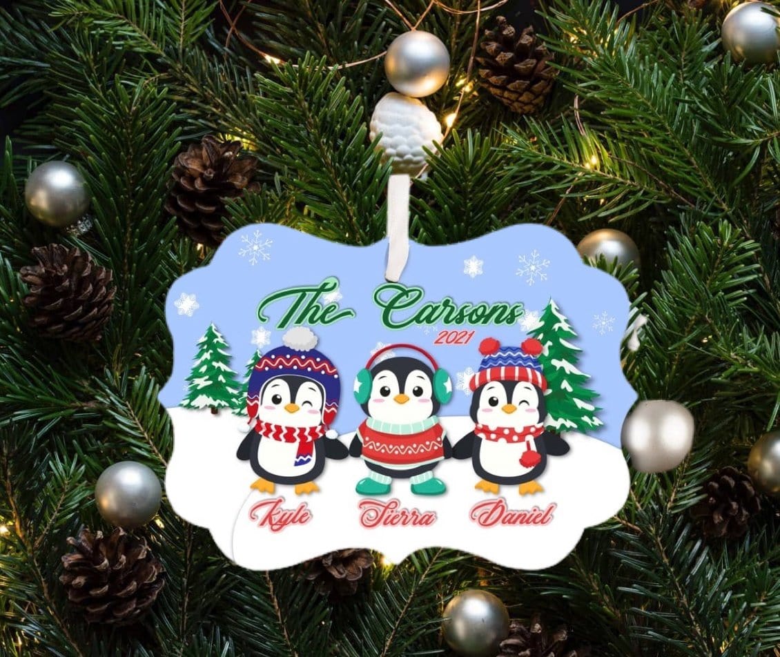 Penguin Family Ornament-Stay Foxy Boutique, Florissant, Missouri