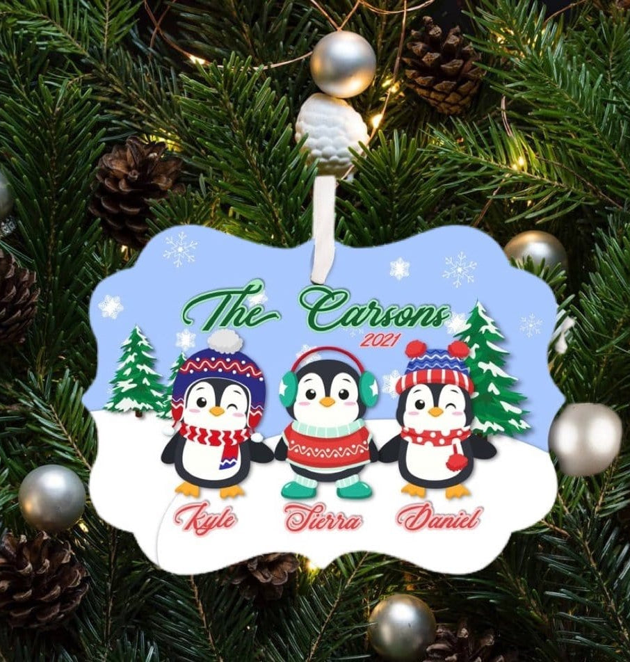 Penguin Family Ornament-Stay Foxy Boutique, Florissant, Missouri
