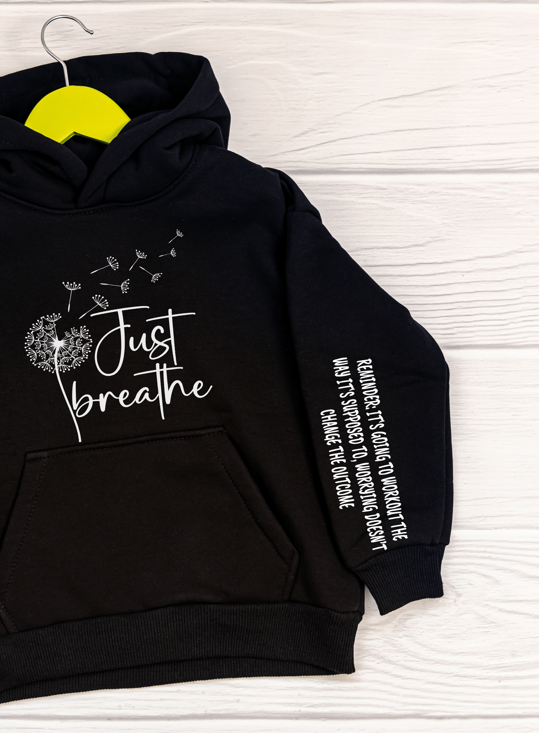 Just Breathe Graphic Hoodie-Graphic T-Stay Foxy Boutique, Florissant, Missouri