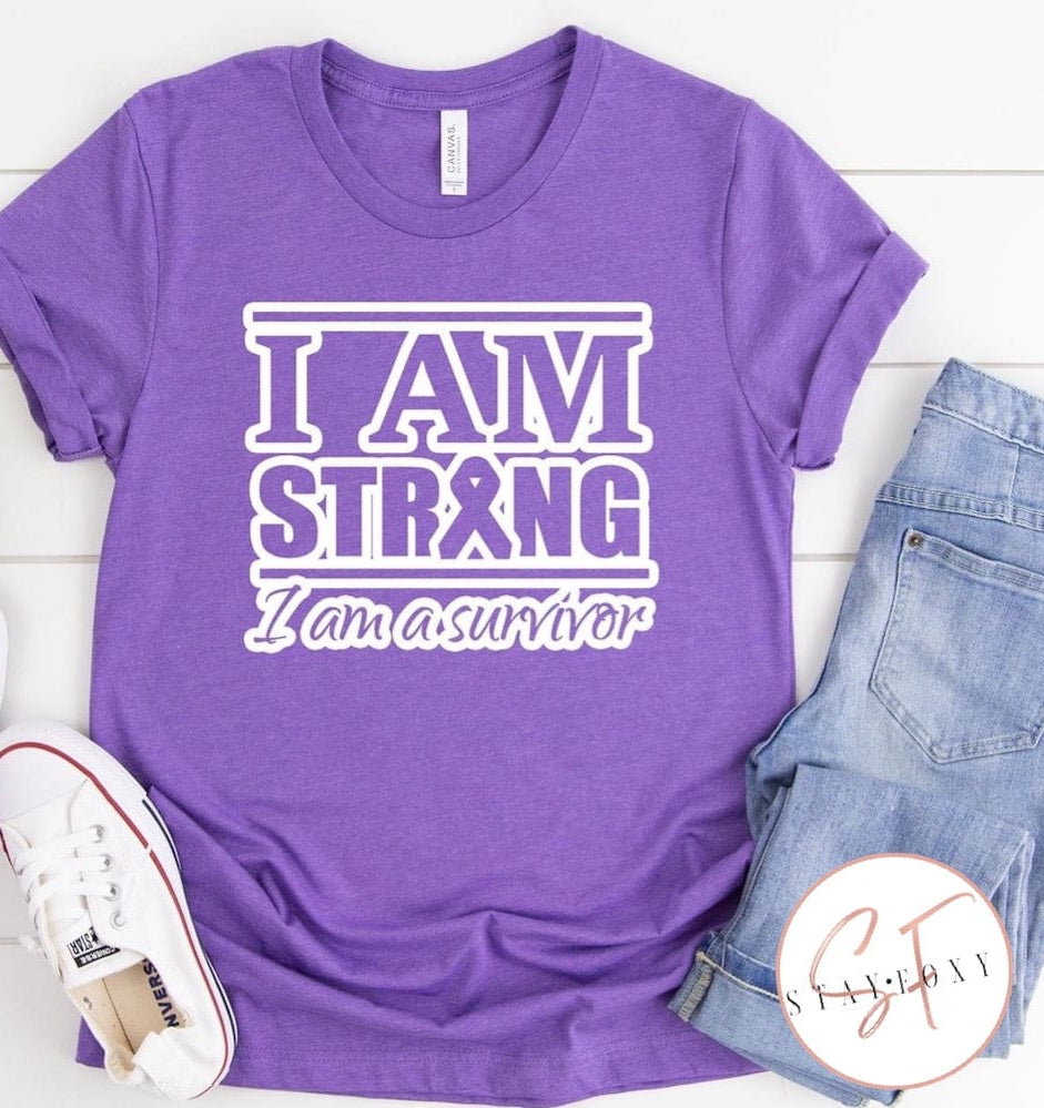 I Am Strong Graphic T #317-Graphic T-Stay Foxy Boutique, Florissant, Missouri