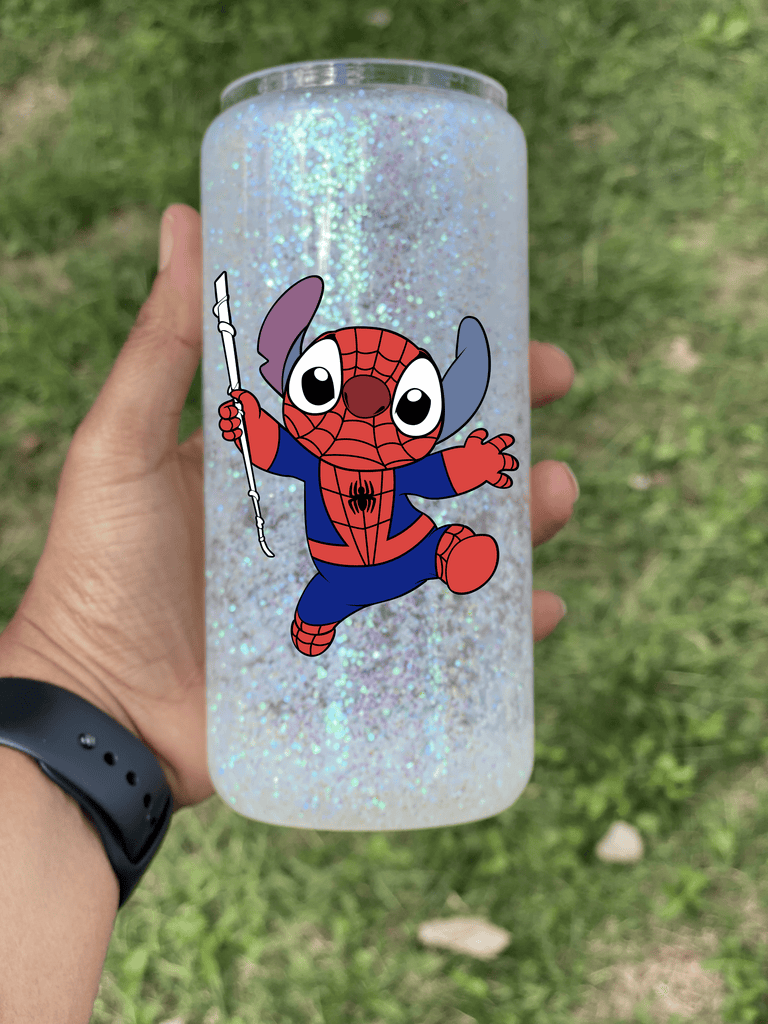 Spider Guy Snow Globe Glass Cup-Drinkware-Stay Foxy Boutique, Florissant, Missouri