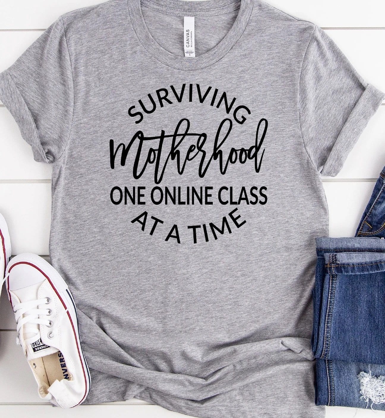 Surviving Motherhood Graphic T #140-Graphic T-Stay Foxy Boutique, Florissant, Missouri