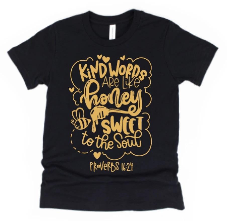 Kind Words are Like Honey Toddler and Kid Graphic T-Graphic T-Stay Foxy Boutique, Florissant, Missouri