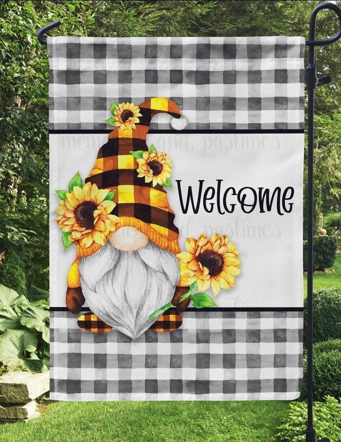 Gnome Welcome Flag-Stay Foxy Boutique, Florissant, Missouri