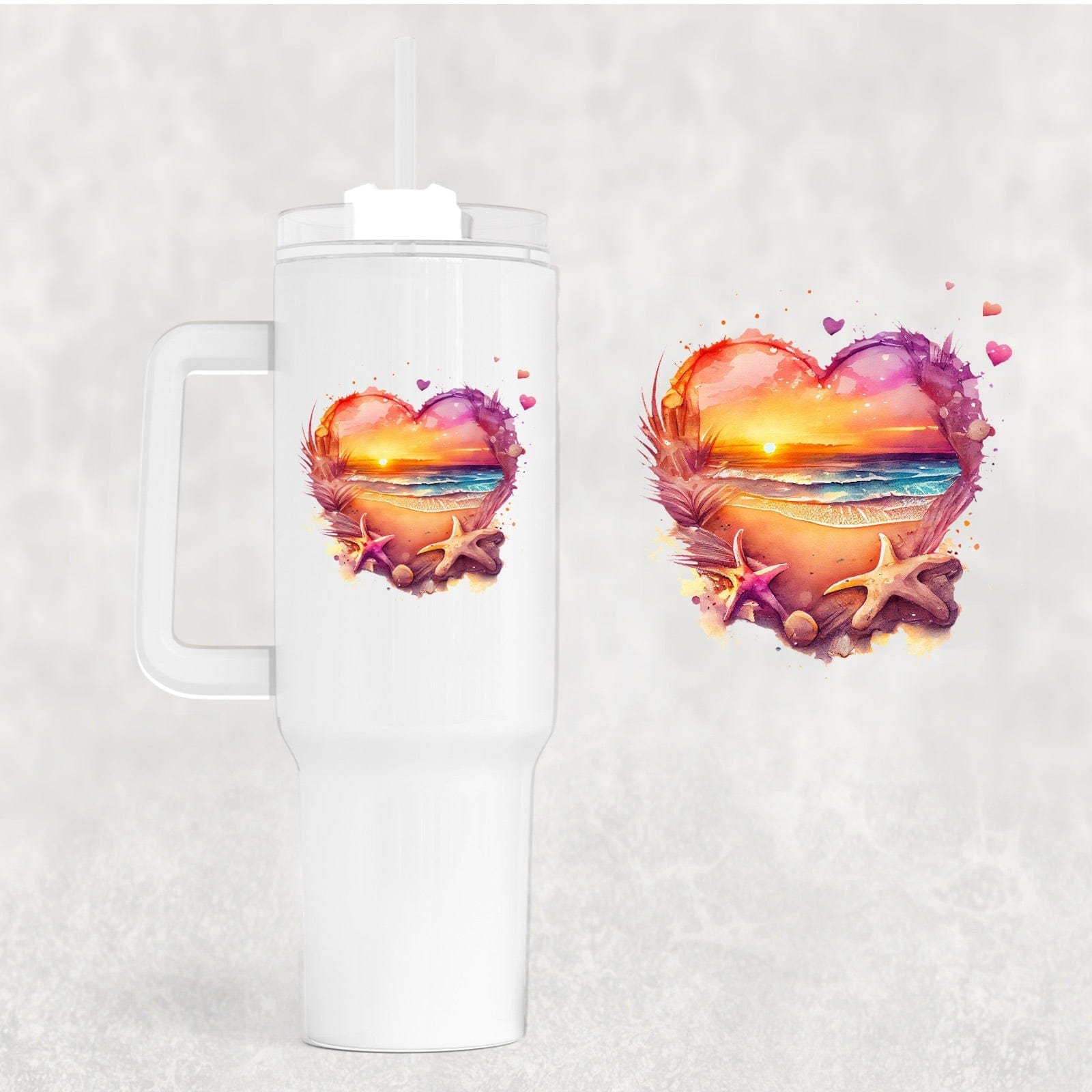 Sunset Shells 40 oz Tumbler-Stay Foxy Boutique, Florissant, Missouri