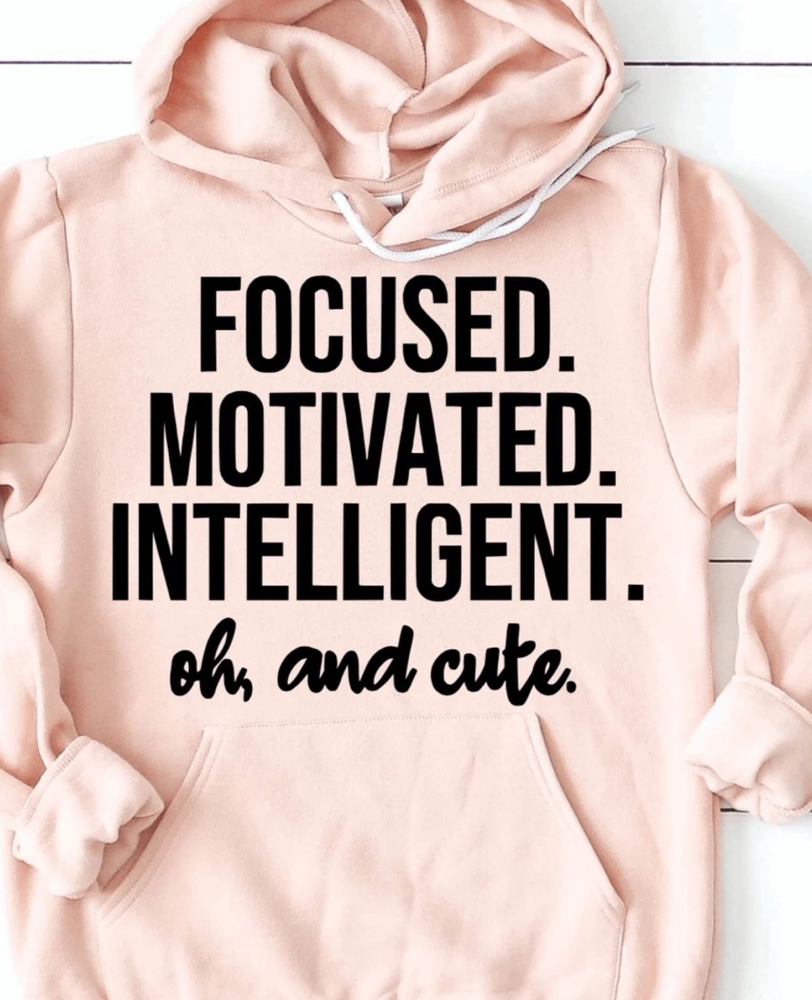 Focused. Motivated. Intelligent. Oh And Cute Graphic T-Graphic T-Stay Foxy Boutique, Florissant, Missouri