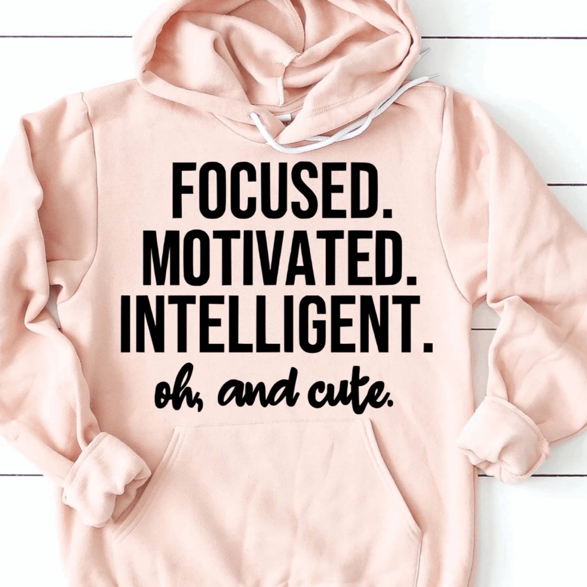 Focused. Motivated. Intelligent. Oh And Cute Graphic T-Graphic T-Stay Foxy Boutique, Florissant, Missouri