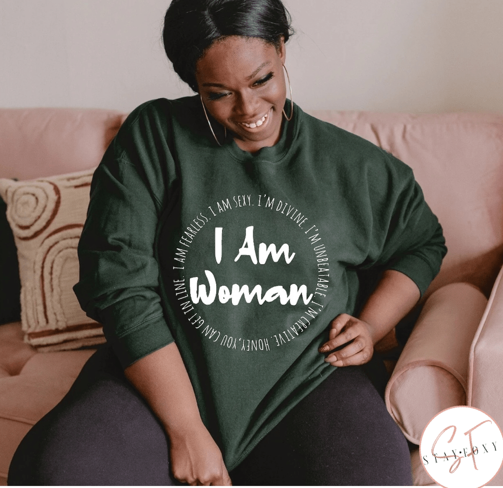 I Am Woman Graphic T #322-Graphic T-Stay Foxy Boutique, Florissant, Missouri