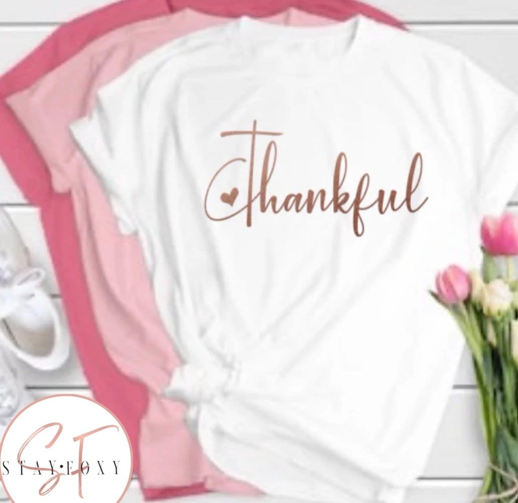 Thankful Graphic T-Graphic T-Stay Foxy Boutique, Florissant, Missouri