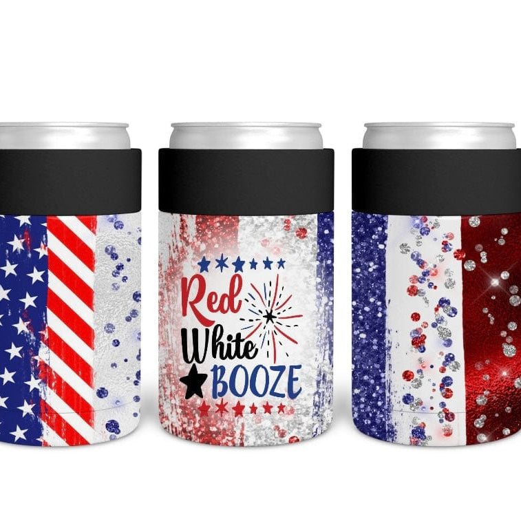 Red White and Booze CAN COOLER-Stay Foxy Boutique, Florissant, Missouri