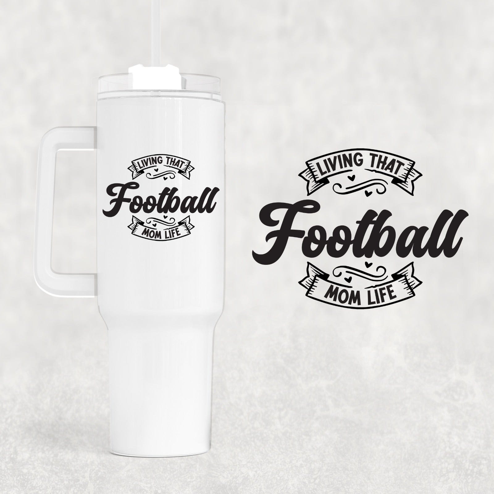 Football 40 oz Tumbler-Stay Foxy Boutique, Florissant, Missouri